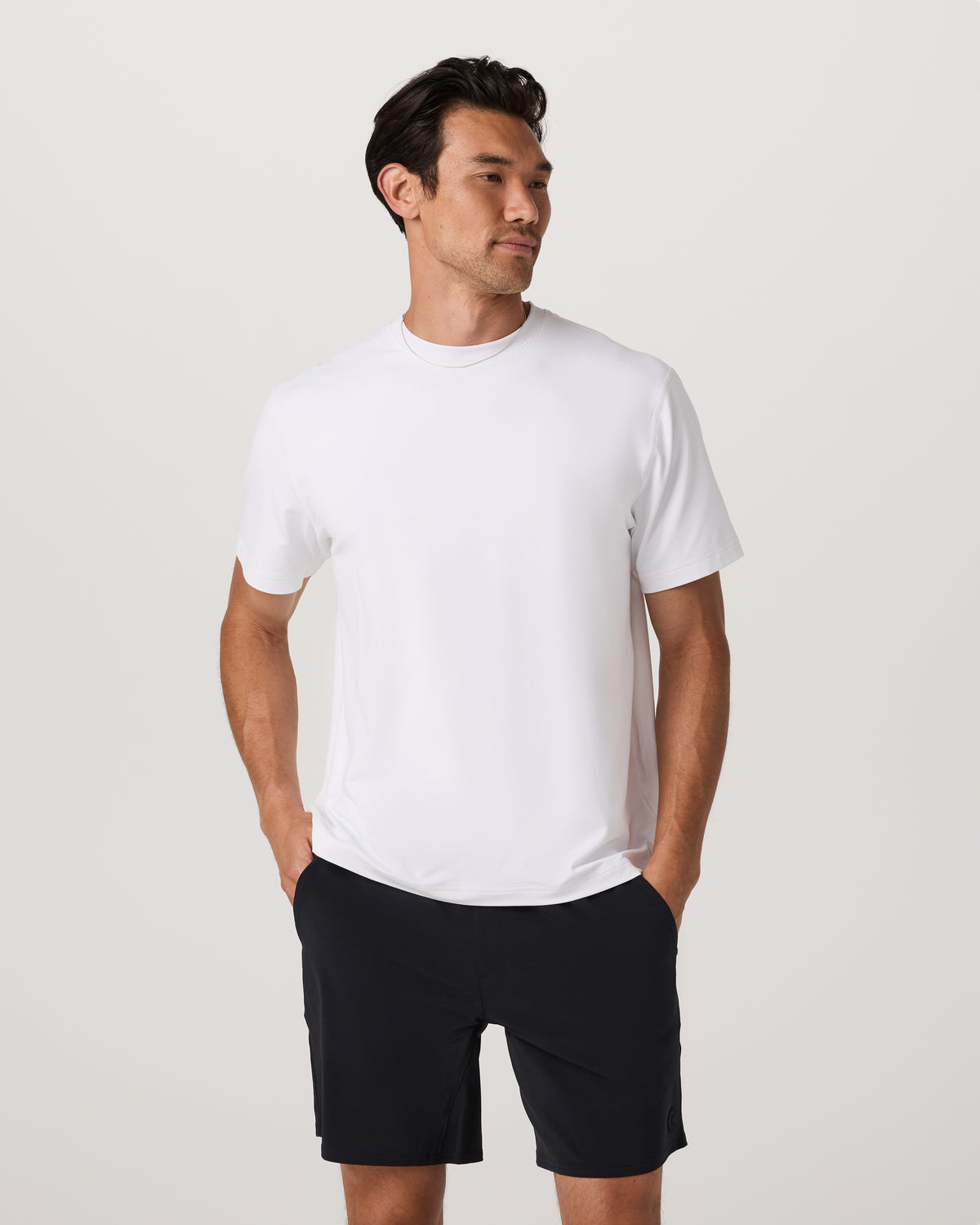 Men Vuori Men's Short Sleeve Ponto Tee - Relaxed White