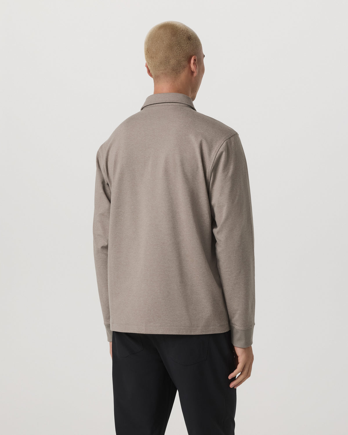 Men Vuori Men's Long Sleeve Coronado Rugby Walnut Heather