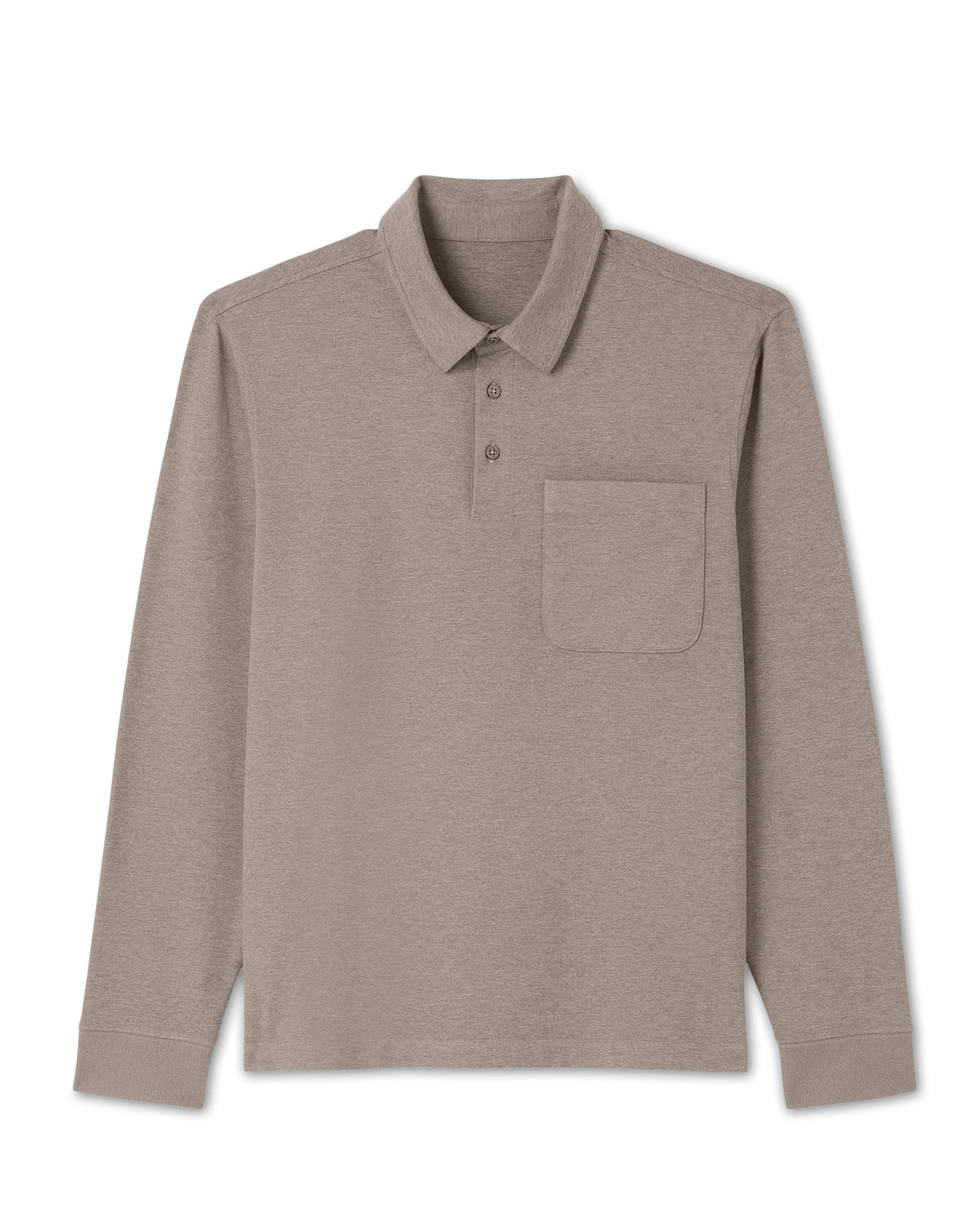 Men Vuori Men's Long Sleeve Coronado Rugby Walnut Heather