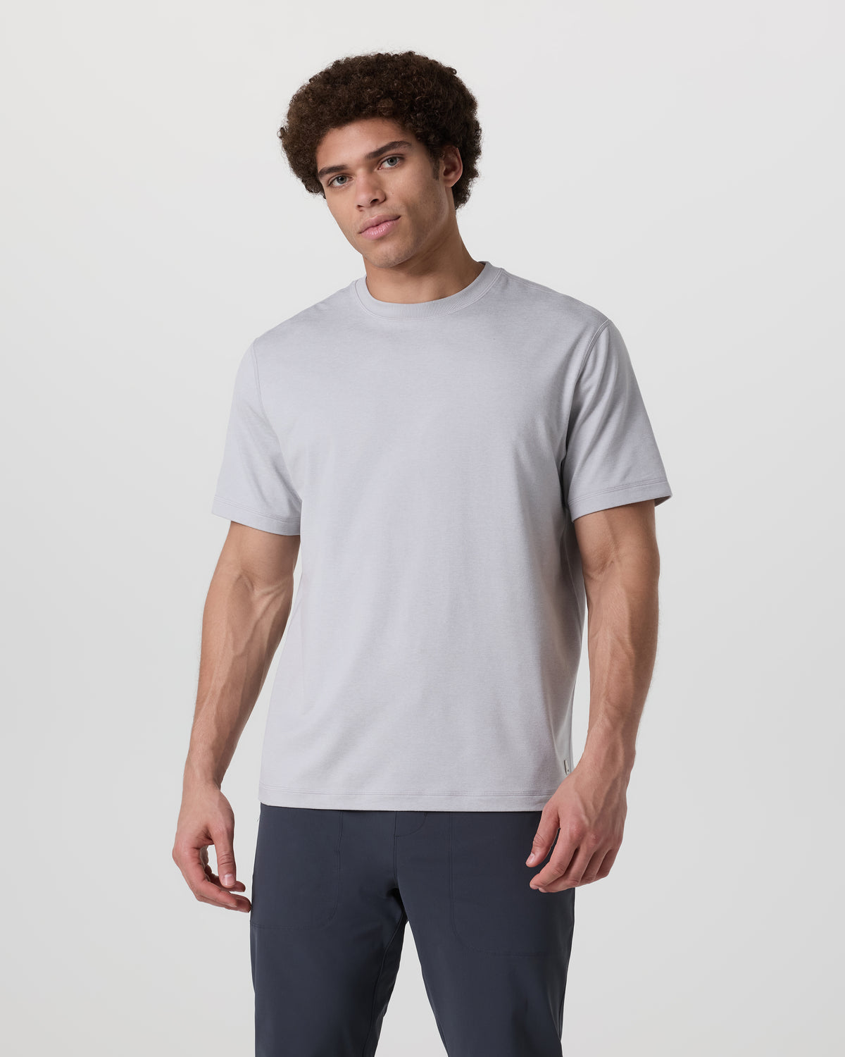 Men Vuori Short Sleeve Ponto Tee - Relaxed Fit Frost Grey Heather