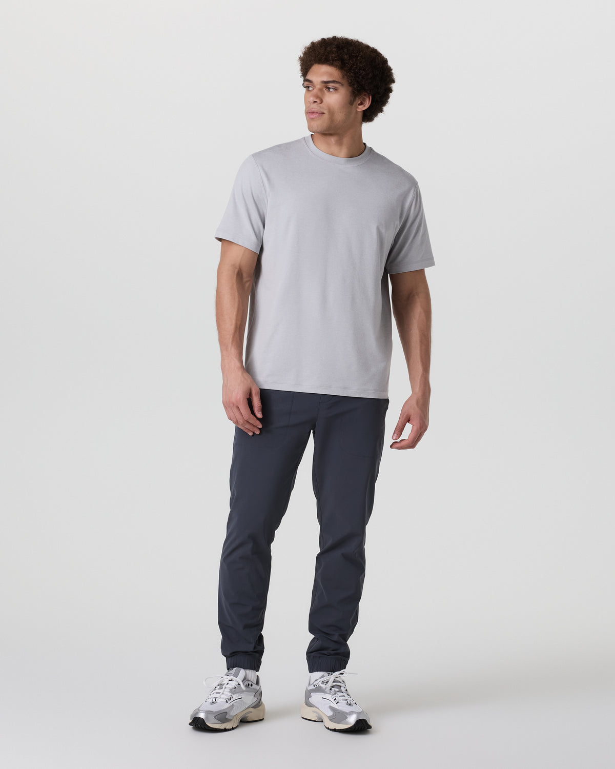 Men Vuori Short Sleeve Ponto Tee - Relaxed Fit Frost Grey Heather