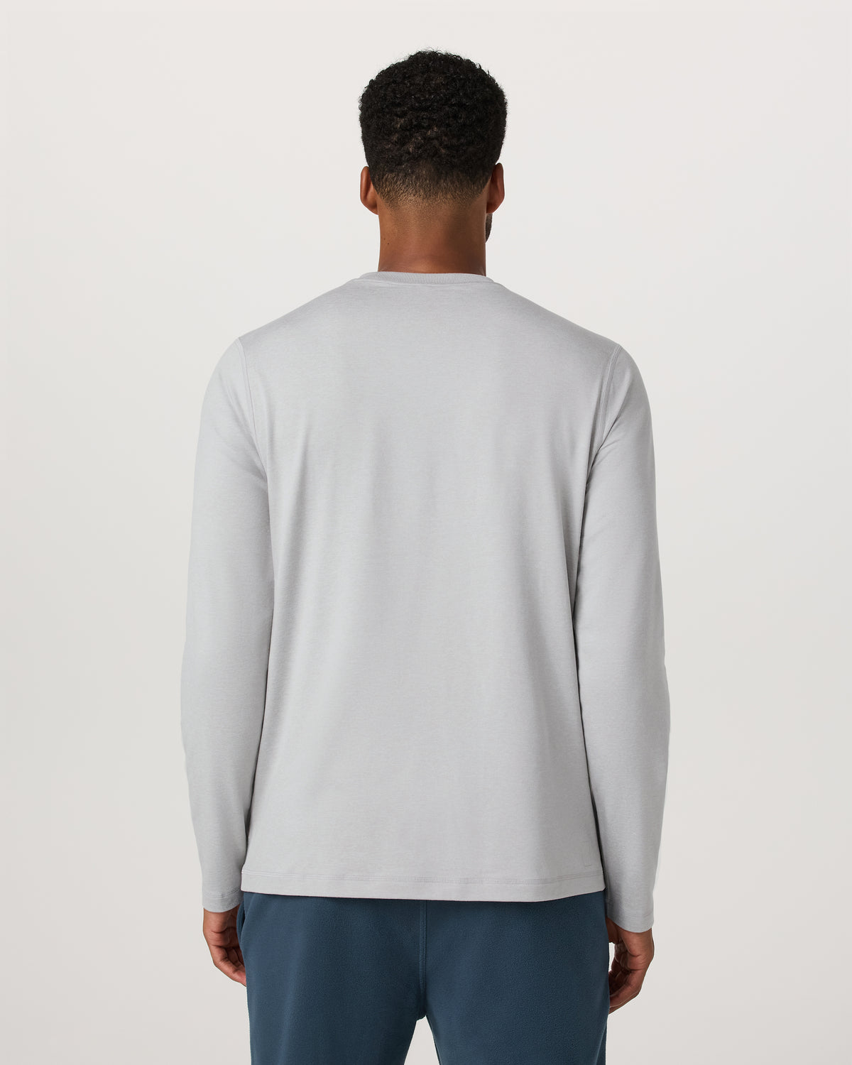 Men Vuori Long Sleeve Ponto Performance Tee Frost Grey Heather