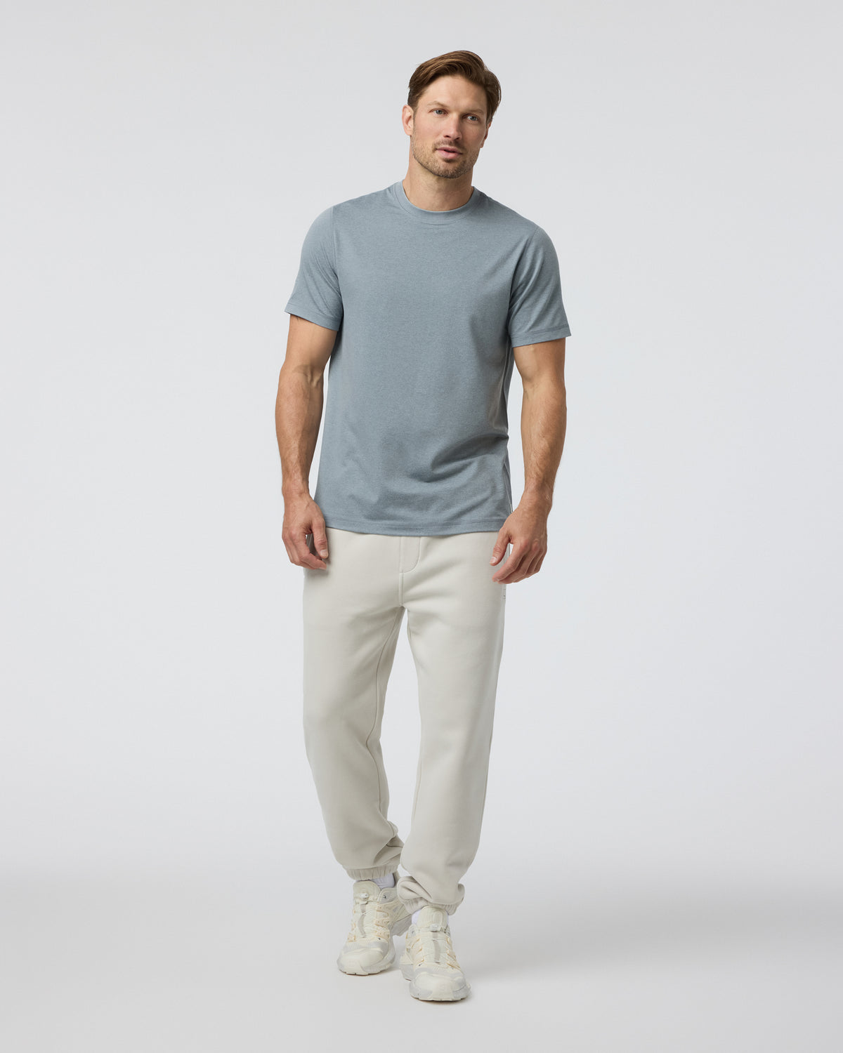 Men Vuori Short Sleeve Ponto Performance Tee Dusty Blue Heather