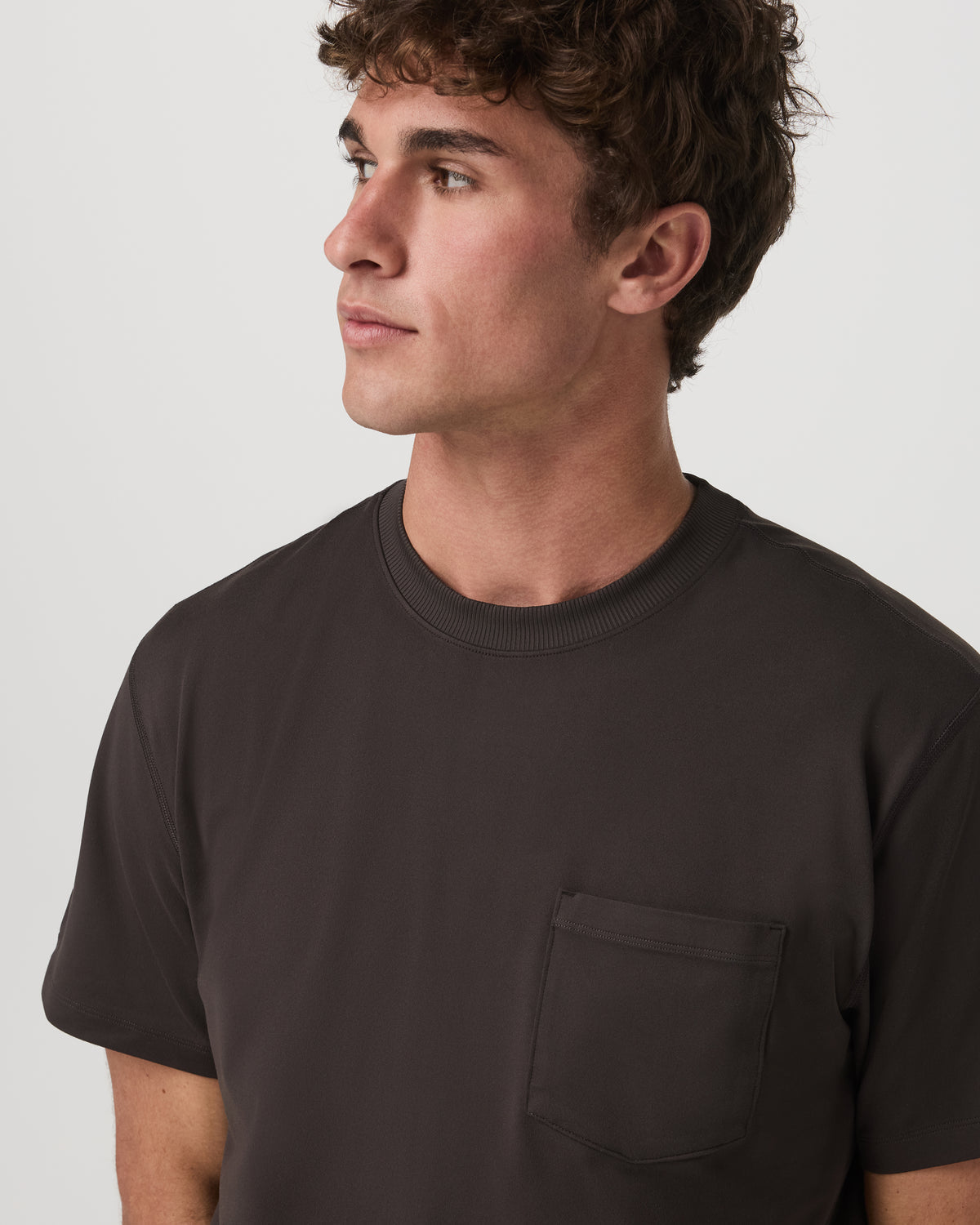 Men Vuori Men's Short Sleeve Ponto Pocket Tee - Relaxed Fit Carbon
