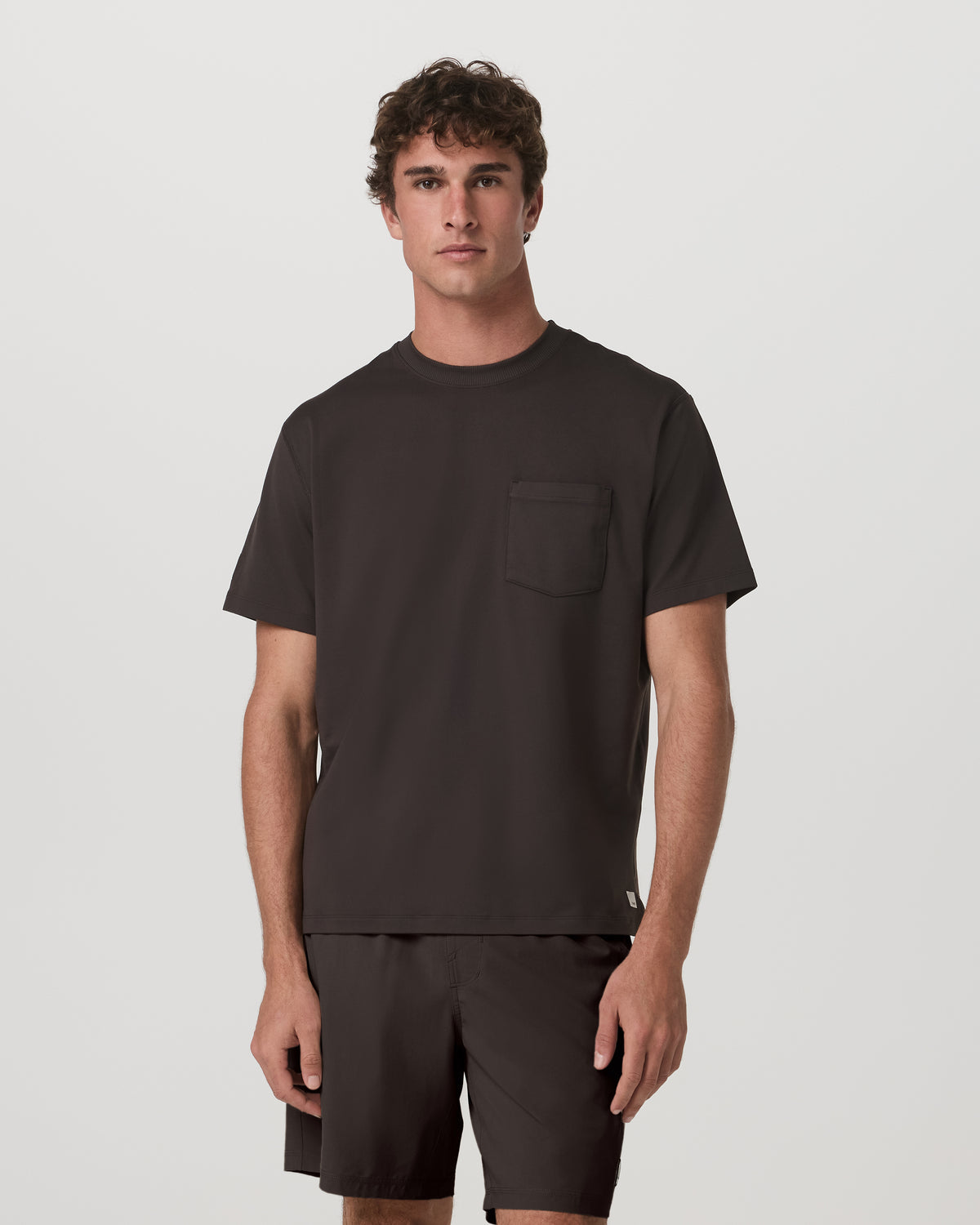 Men Vuori Men's Short Sleeve Ponto Pocket Tee - Relaxed Fit Carbon