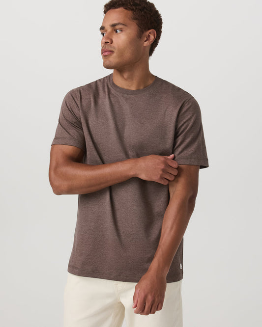 Men Vuori Men's Short Sleeve Ponto Performance Tee Elm Heather