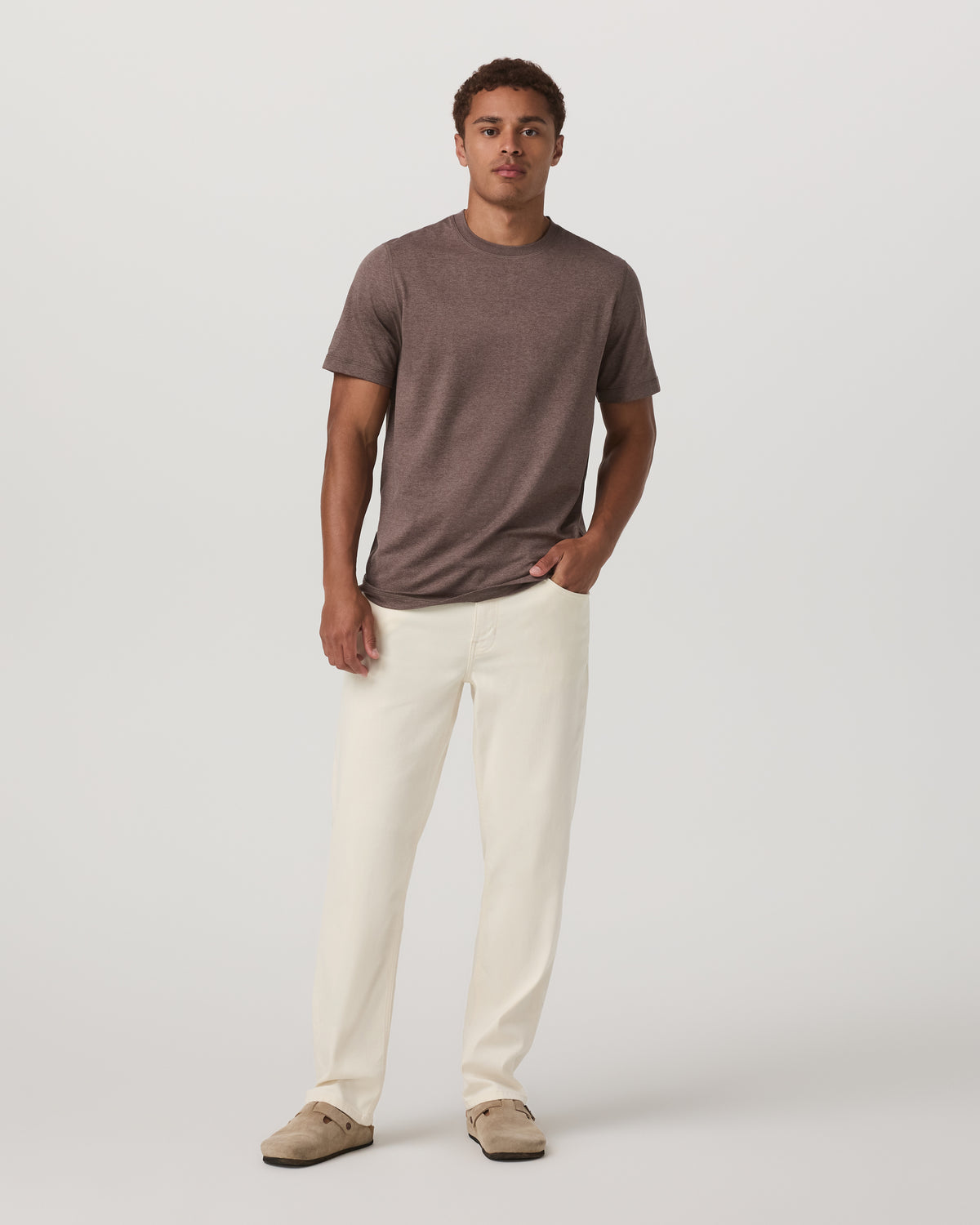 Men Vuori Men's Short Sleeve Ponto Performance Tee Elm Heather