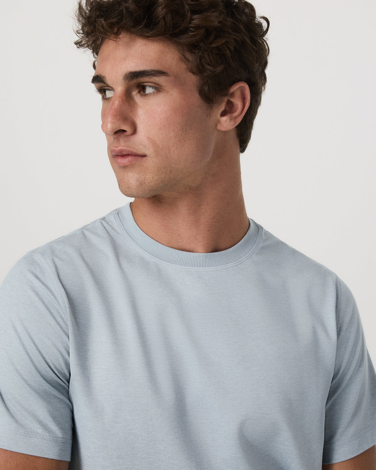 Men Vuori Short Sleeve Ponto Performance Tee Harbor Grey Heather
