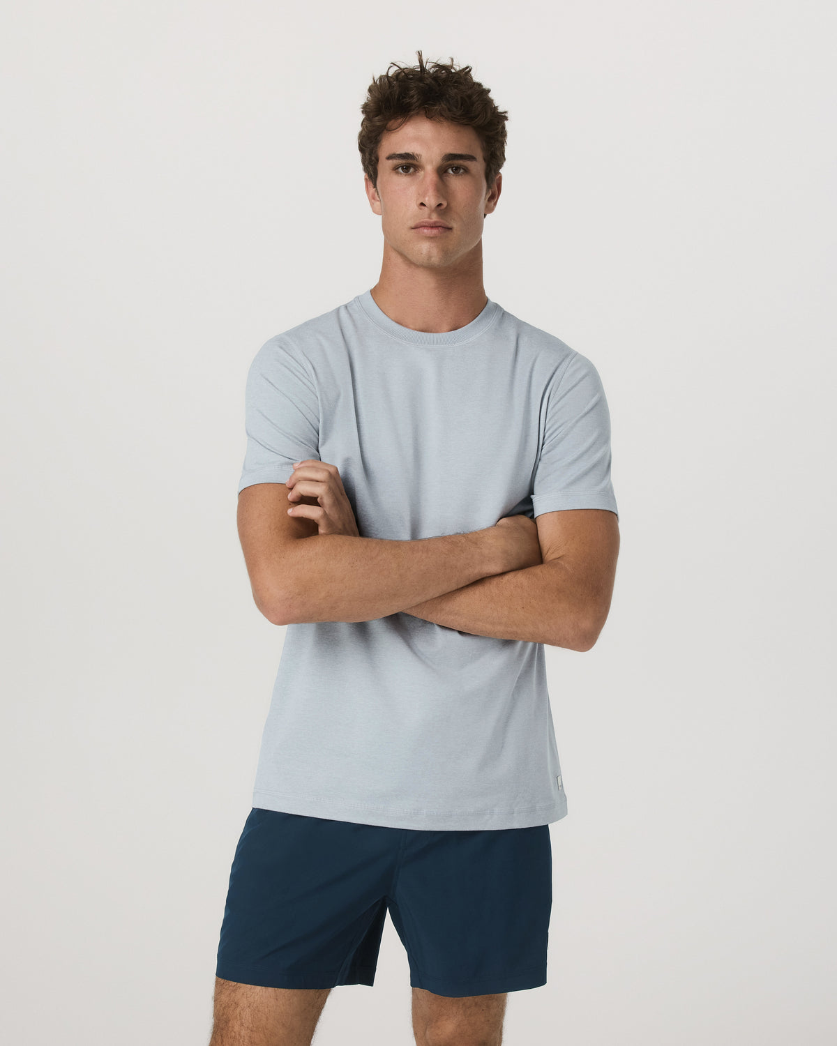 Men Vuori Short Sleeve Ponto Performance Tee Harbor Grey Heather