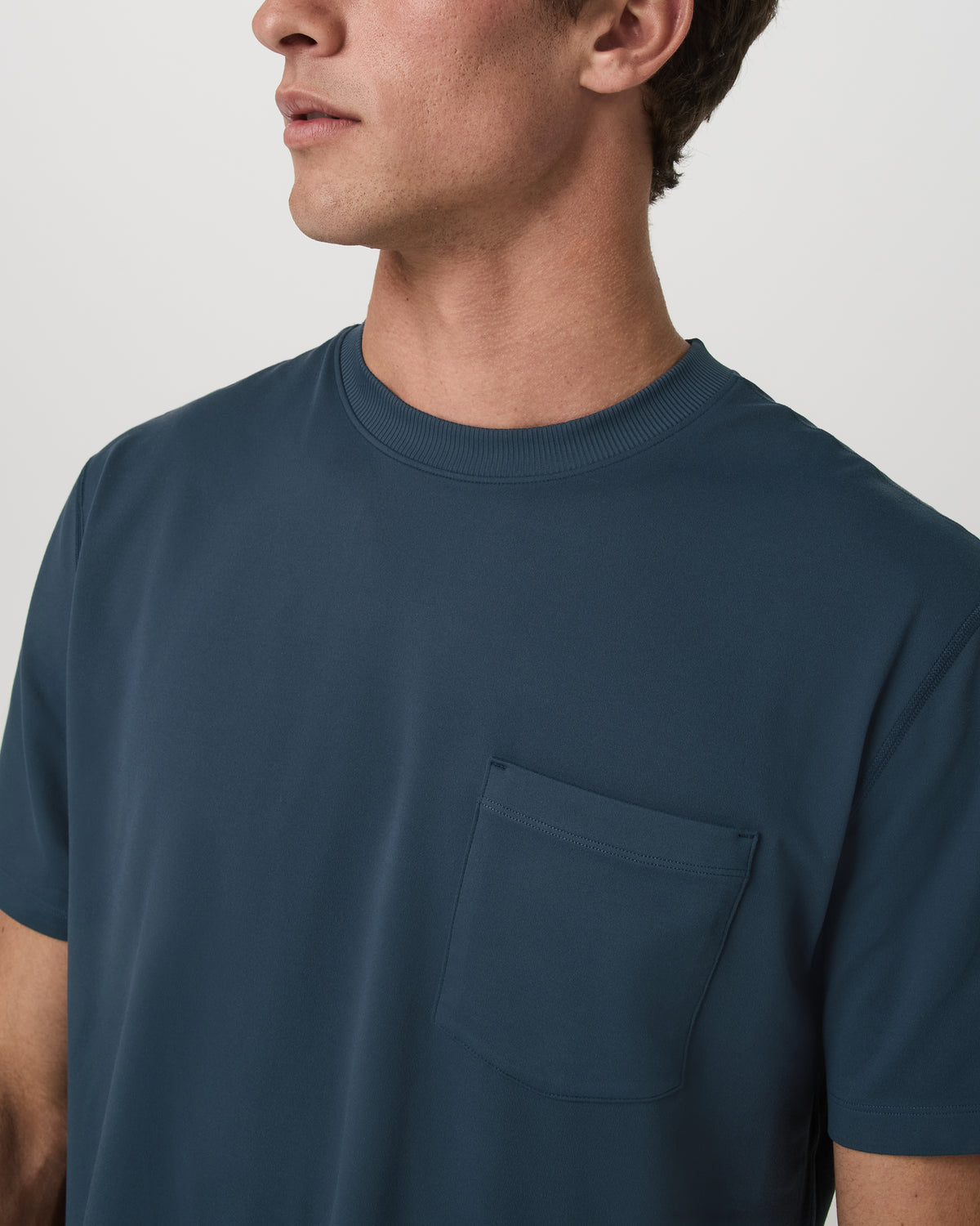 Men Vuori Short Sleeve Ponto Pocket Tee - Relaxed Fit Ocean Blue