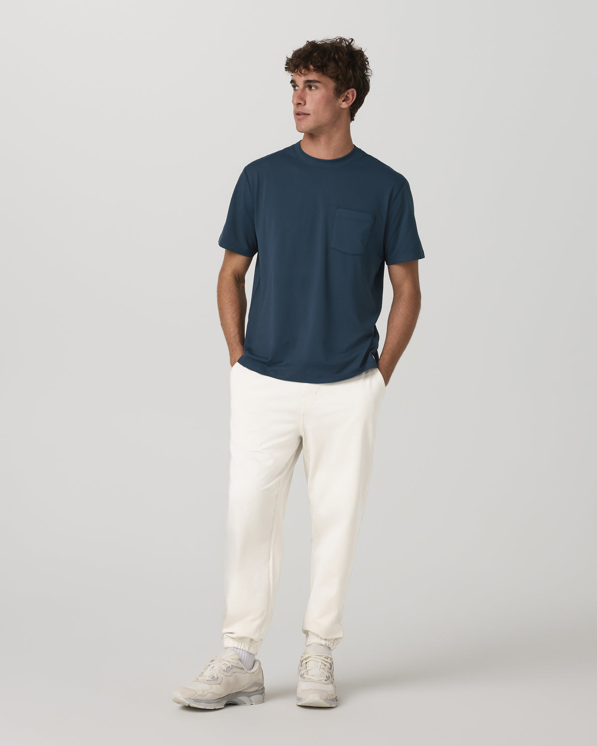Men Vuori Short Sleeve Ponto Pocket Tee - Relaxed Fit Ocean Blue