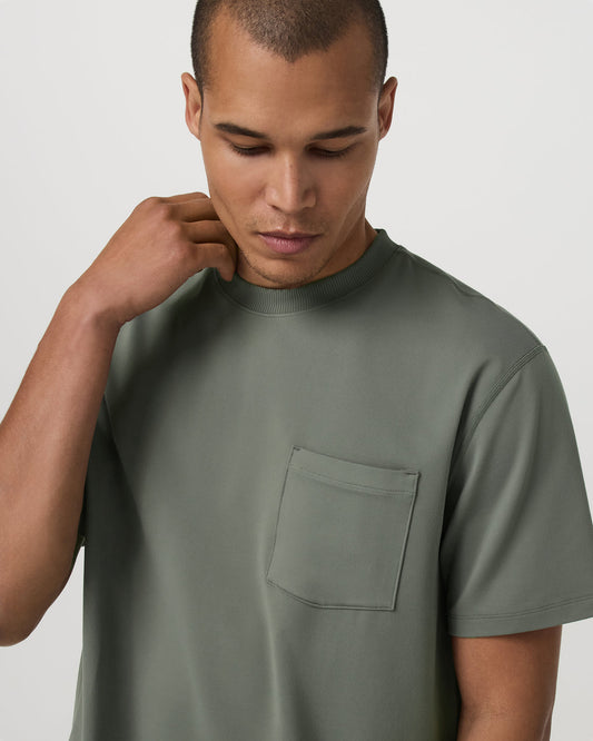 Men Vuori Short Sleeve Ponto Pocket Tee - Relaxed Fit Light Oregano