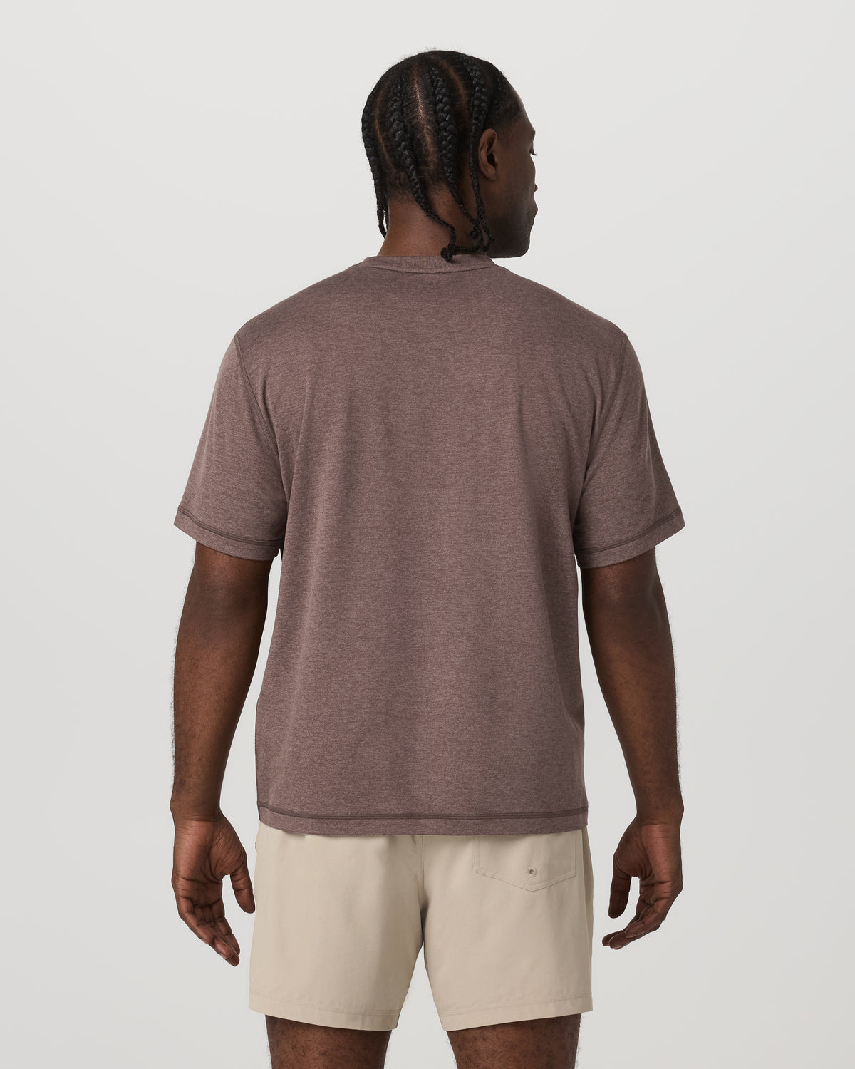 Men Vuori Short Sleeve Ponto Tee - Relaxed Fit Elm Heather