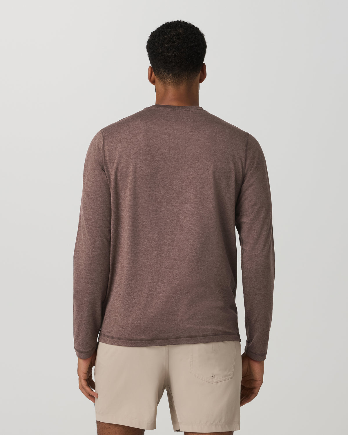 Men Vuori Men's Long Sleeve Ponto Performance Tee Elm Heather