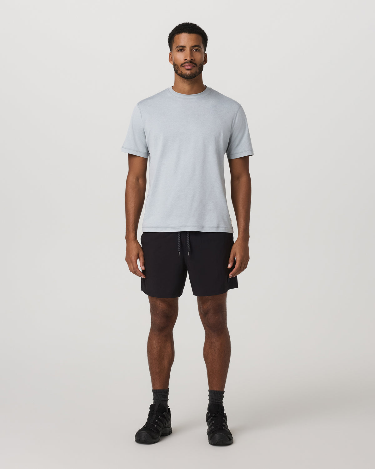 Men Vuori Short Sleeve Ponto Tee - Relaxed Fit Harbor Grey Heather