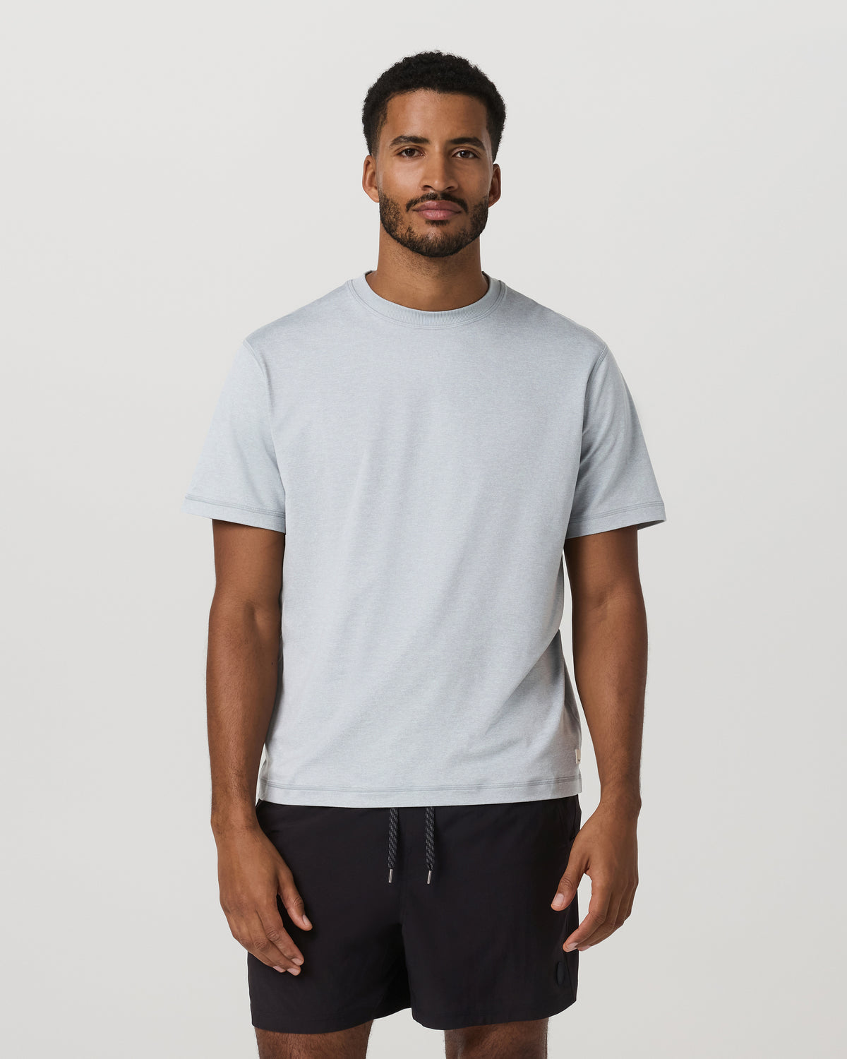 Men Vuori Short Sleeve Ponto Tee - Relaxed Fit Harbor Grey Heather