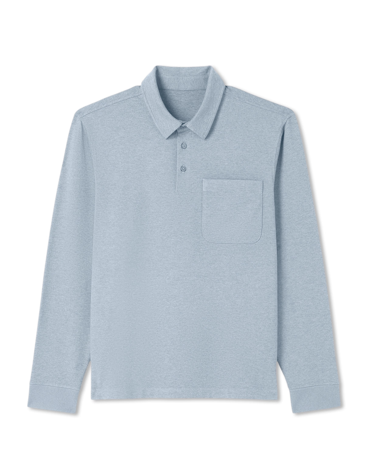 Men Vuori Men's Long Sleeve Coronado Rugby Shirt Blue Dusk Heather