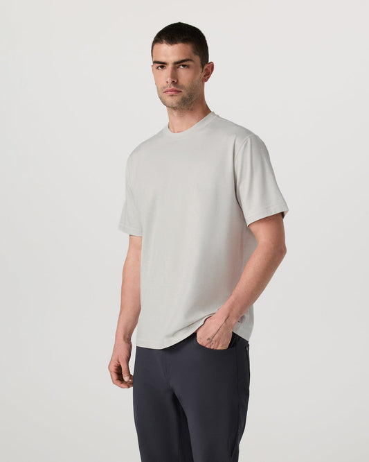 Men Vuori Men's Short Sleeve Ponto Tee - Relaxed Salt Heather