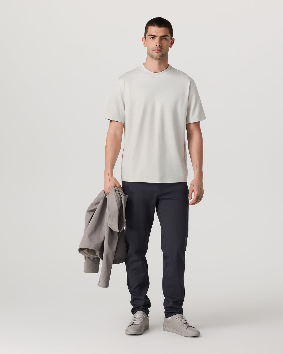 Men Vuori Men's Short Sleeve Ponto Tee - Relaxed Salt Heather