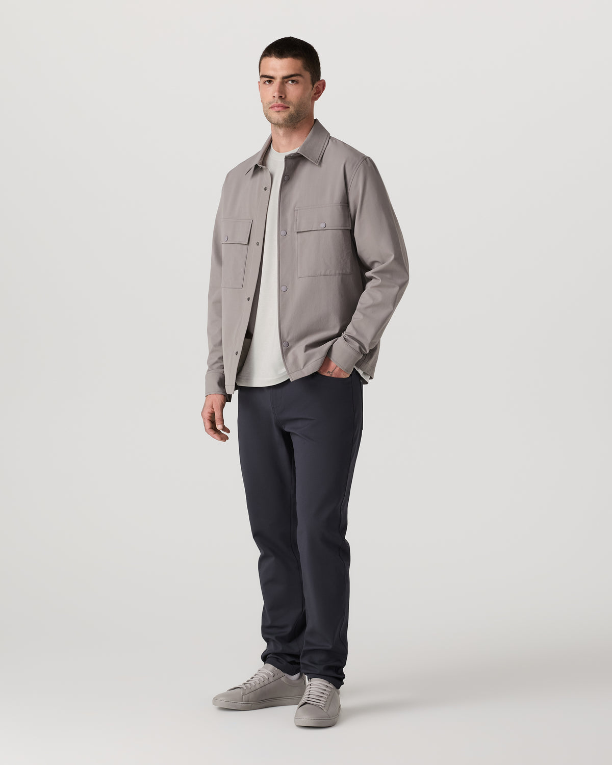 Men Vuori Men's Short Sleeve Ponto Tee - Relaxed Salt Heather