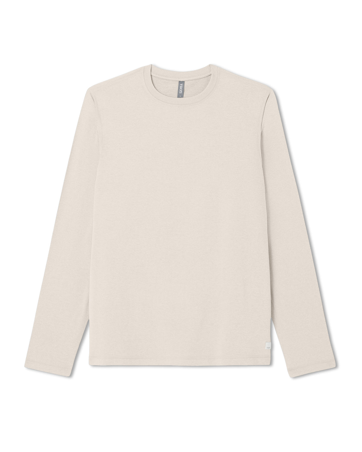 Men Vuori Men's Long Sleeve Ponto Performance Tee Oatmeal Heather