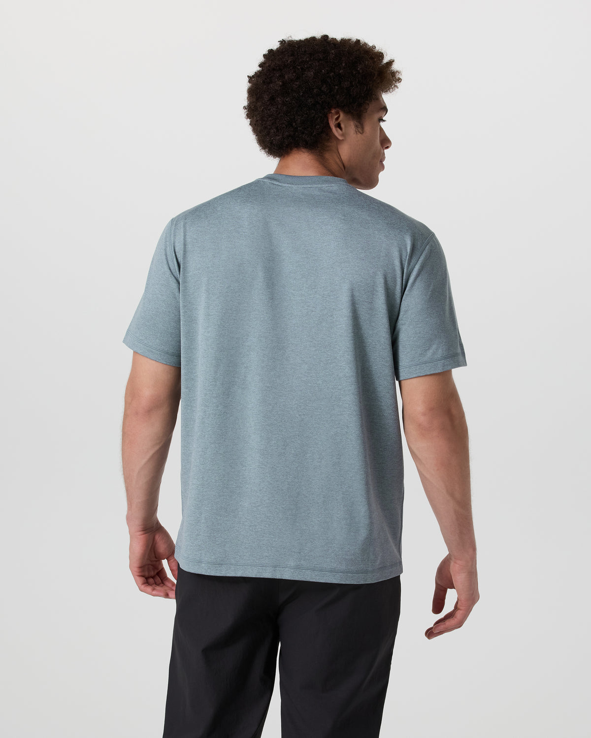 Men Vuori Short Sleeve Ponto Tee - Relaxed Fit Dusty Blue Heather