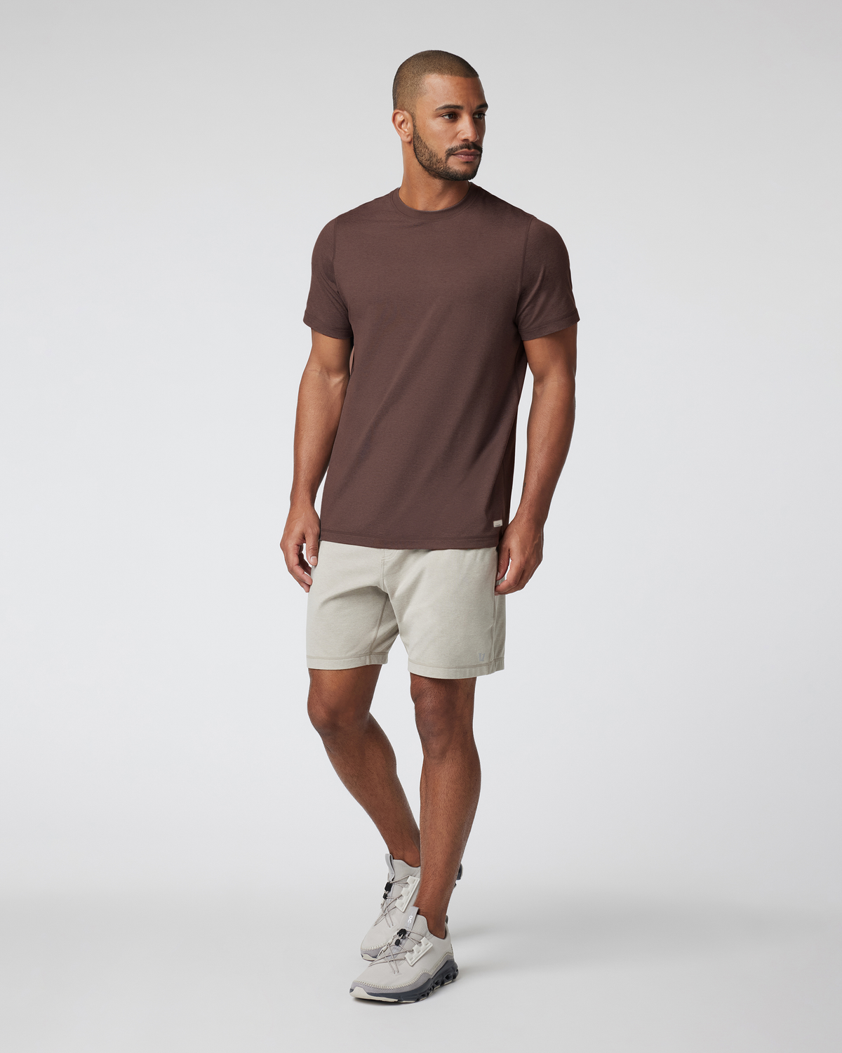 Men Vuori Short Sleeve Ponto Performance Tee Java Heather
