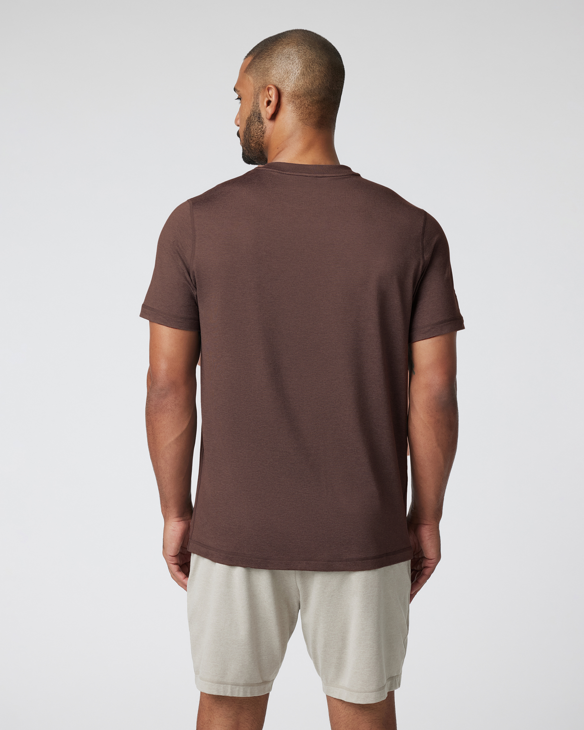 Men Vuori Short Sleeve Ponto Performance Tee Java Heather