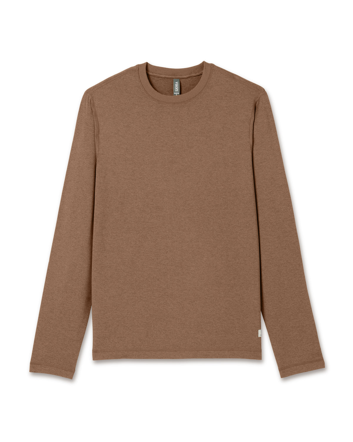 Men Vuori Long Sleeve Ponto Performance Tee Pecan Heather