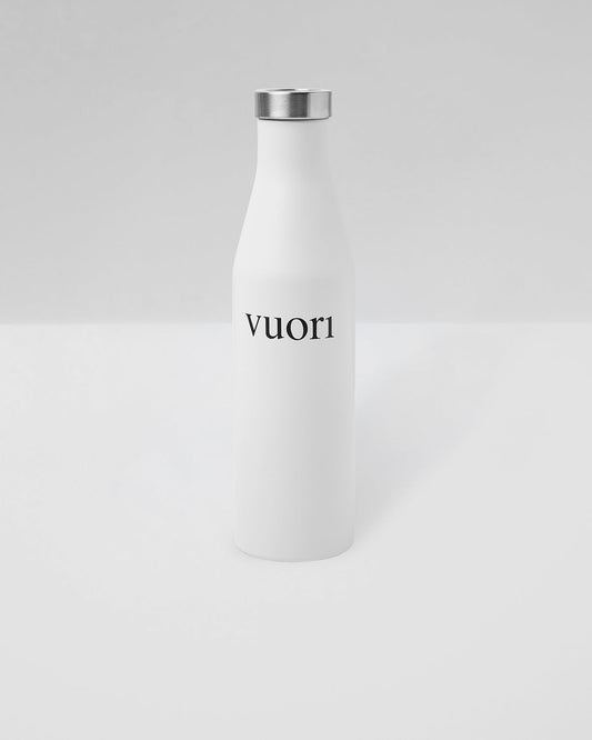 Accessories Vuori S6 Wordmark Mizu Water Bottle White Insulated Bottle