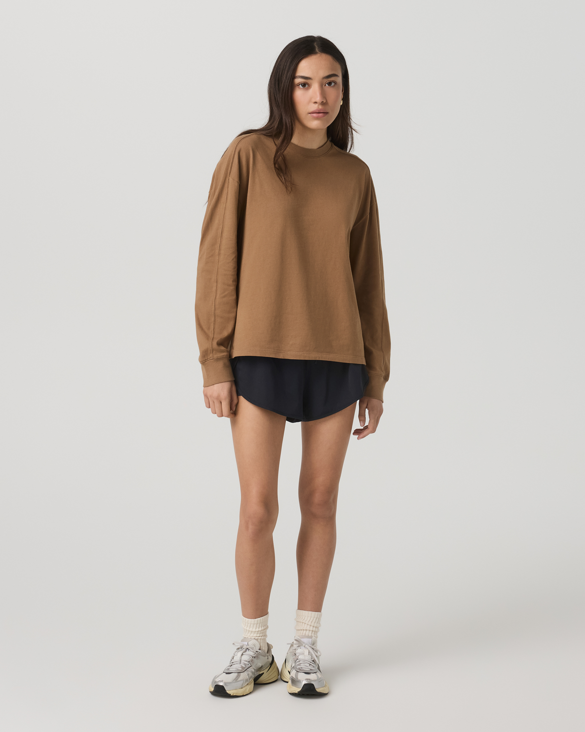 New Vuori Long Sleeve Heavyweight Cotton Tee Women's Acorn Shirt