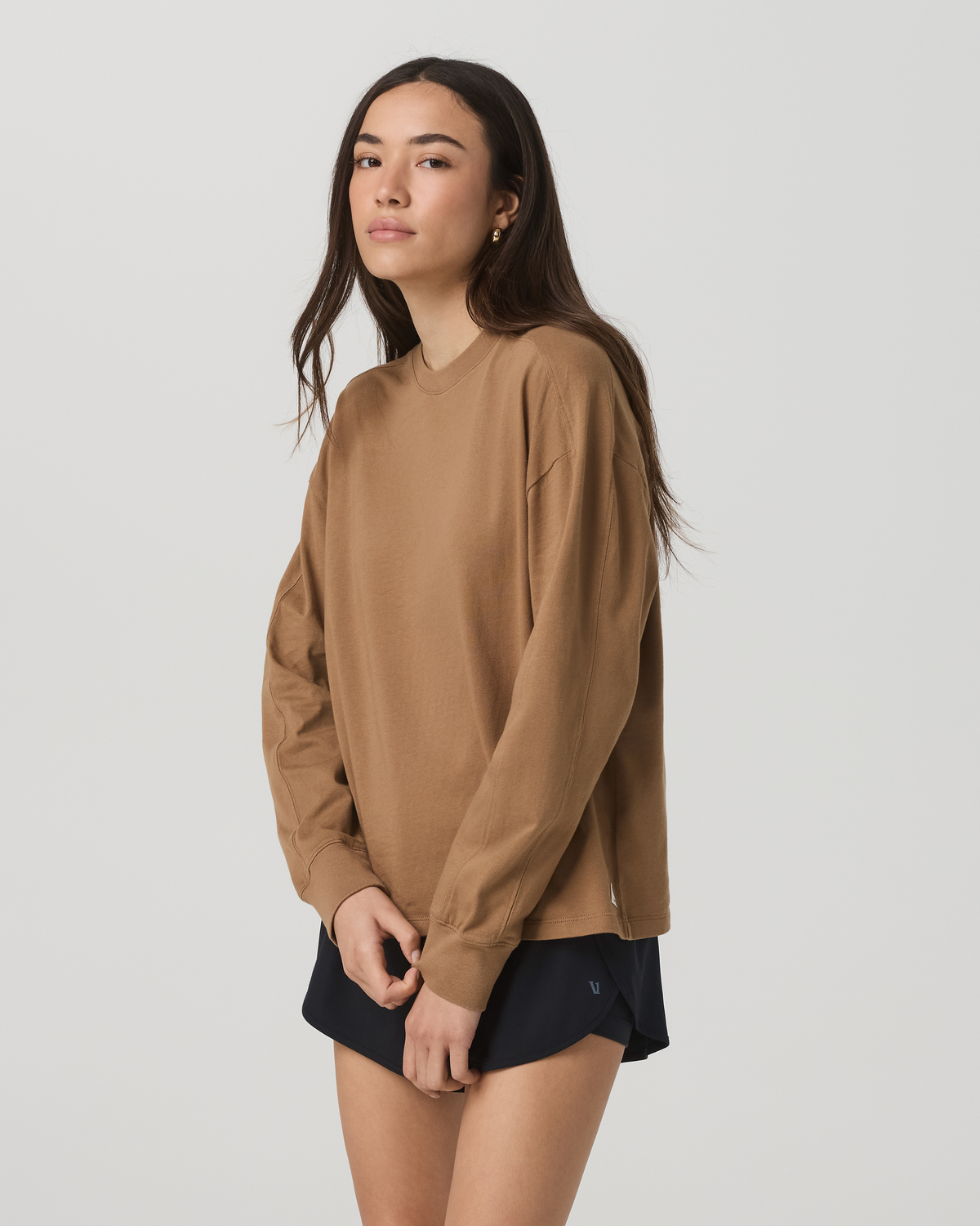 New Vuori Long Sleeve Heavyweight Cotton Tee Women's Acorn Shirt
